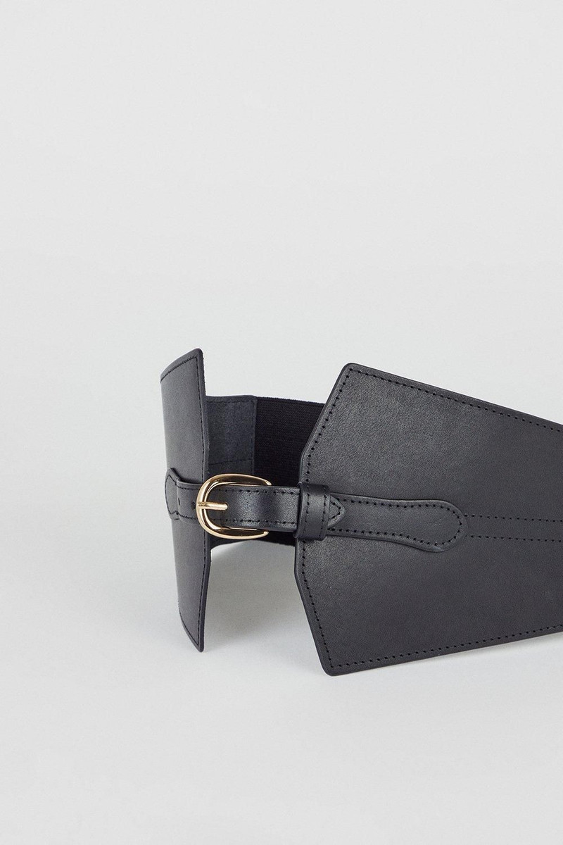 Leather Wide Waist Belt 3