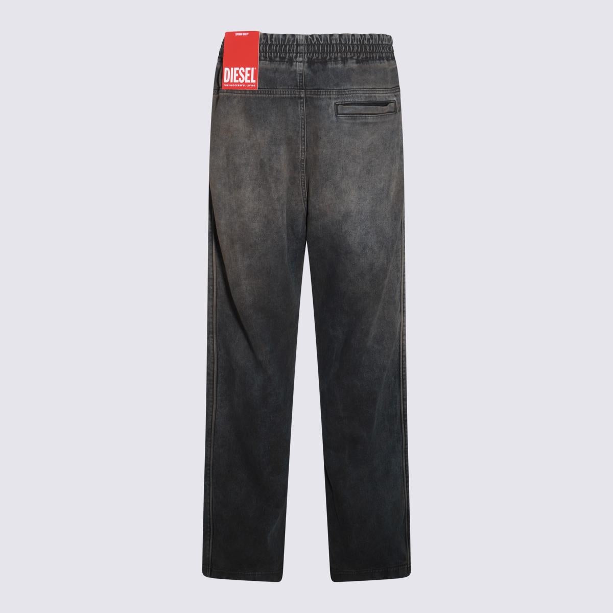 Diesel DIESEL DARK BLUE COTTON JEANS - 2