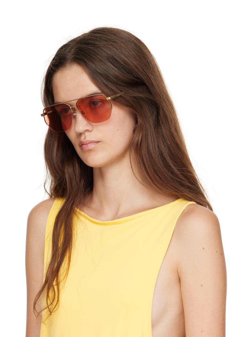 Gold La Croisière 'The Aviador' Sunglasses - 4
