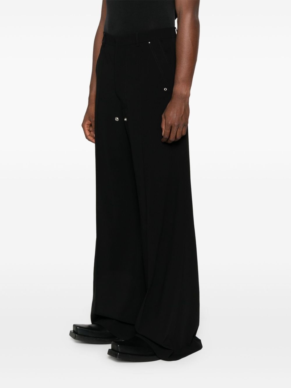 eyelet-detailing pants - 3