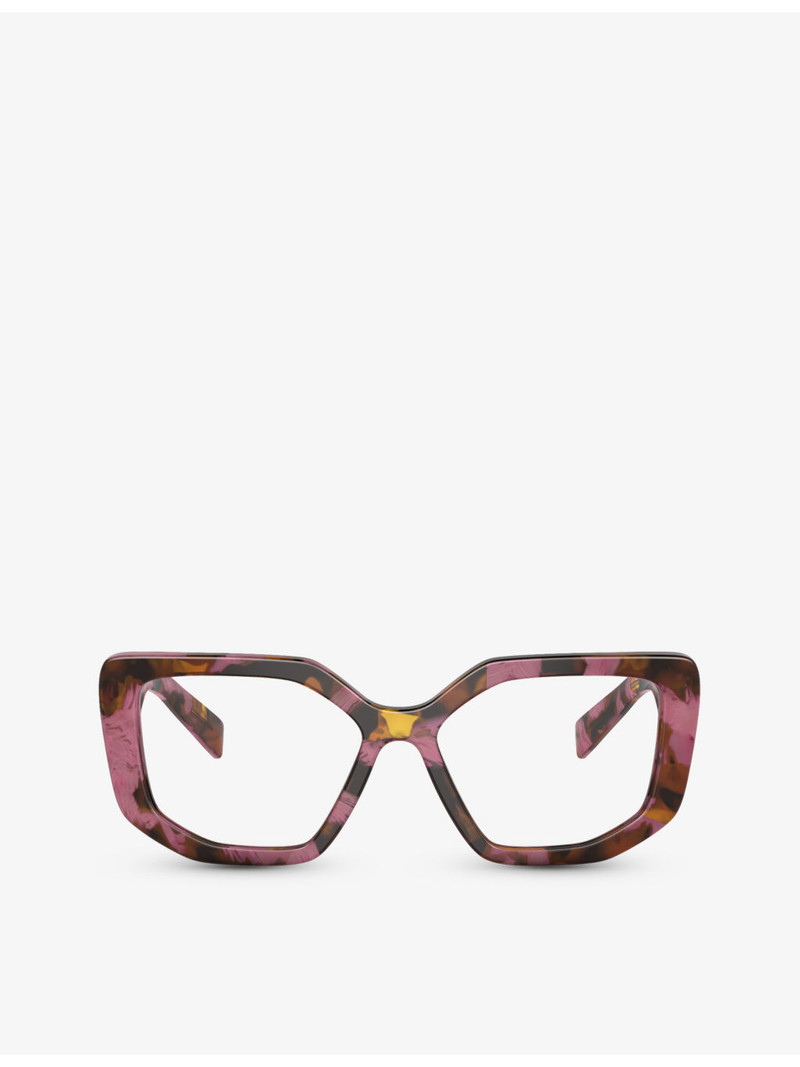 PR A04V irregular-frame tortoiseshell acetate optical glasses 1