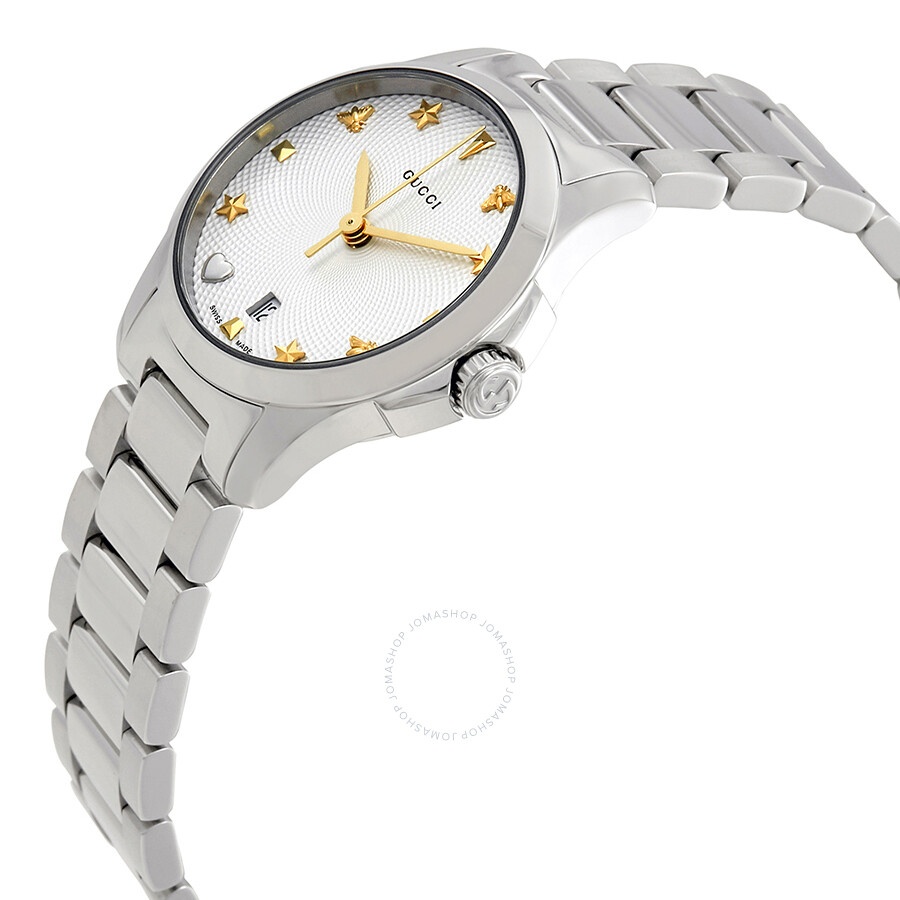 Gucci G-Timeless Silver Dial Stainless Steel Ladies Watch YA126572 - 2