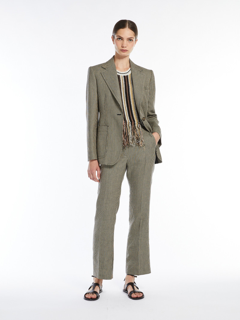 WEEKEND Max Mara NAVETTA Linen top with fringes outlook