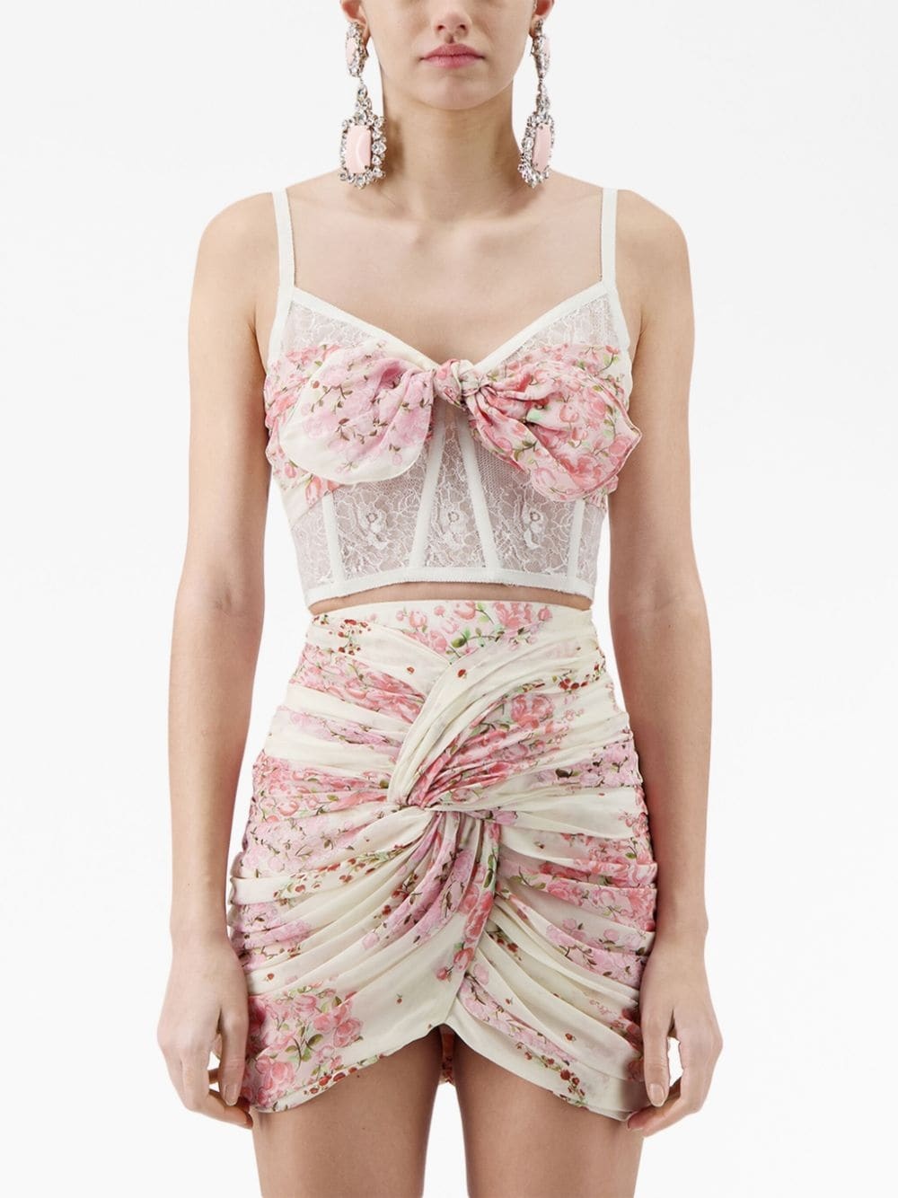 bow-embellished bralette top - 5