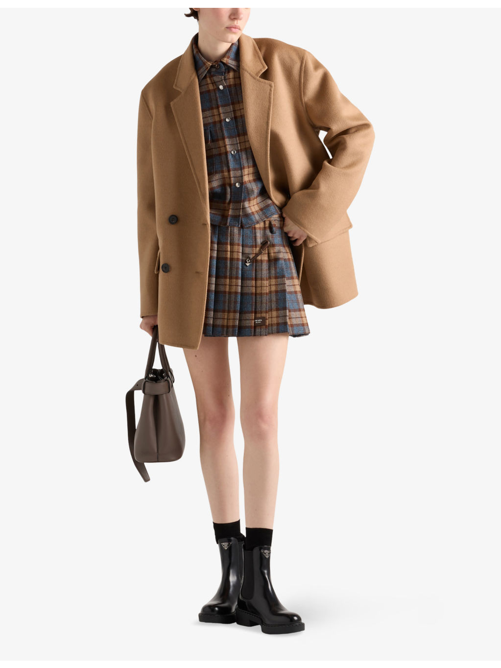 Checked Patch-Pocket Wool Shirt - 2