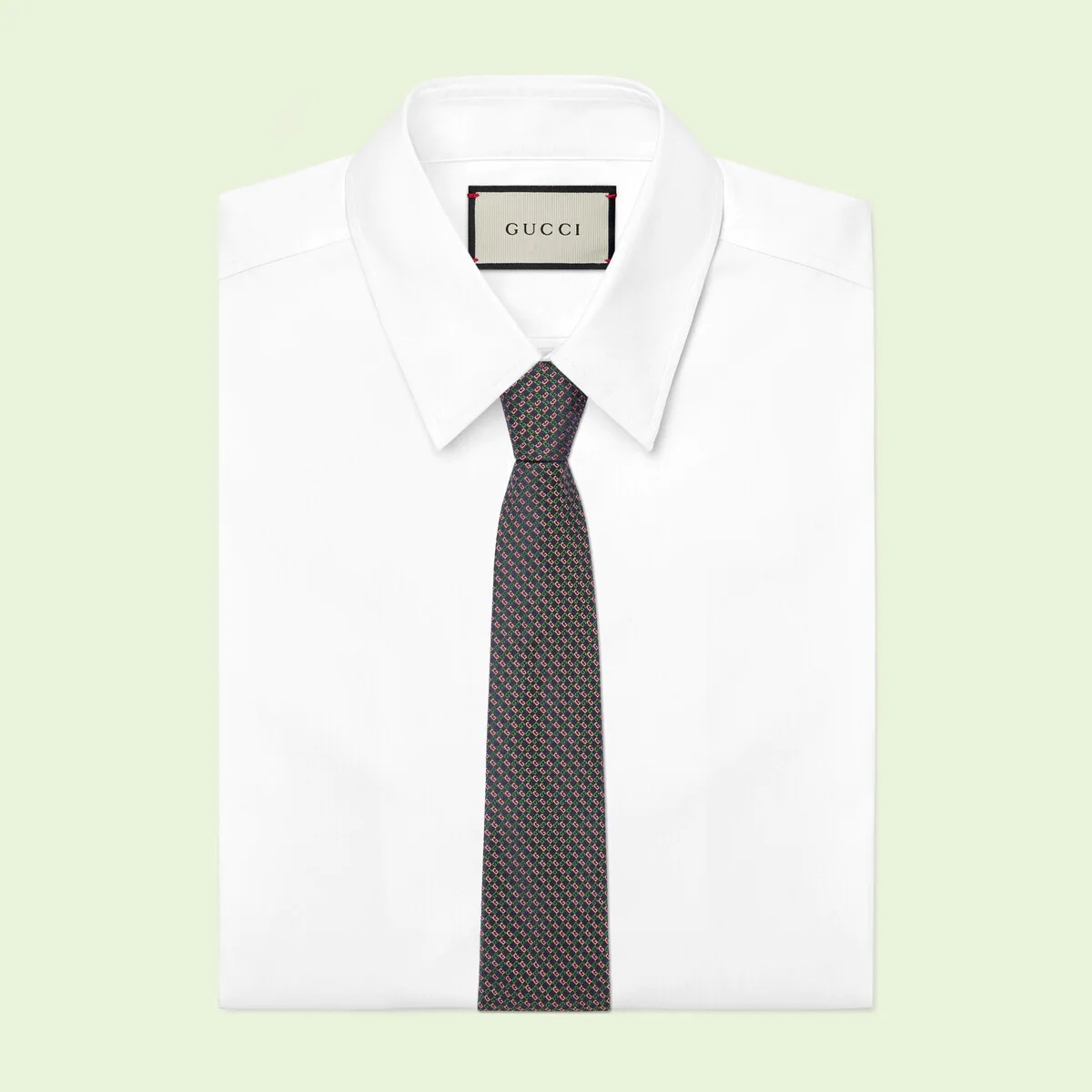 Geometric G silk jacquard tie - 2