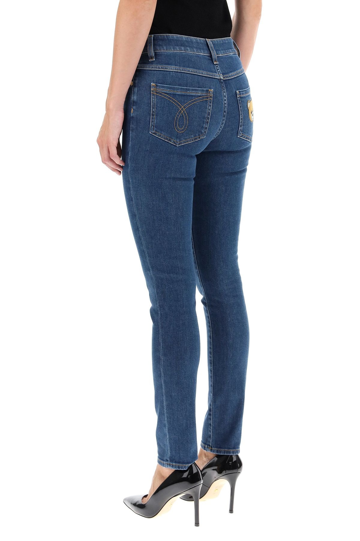 DENIM TEDDY BEAR SKINNY  JEANS - 4