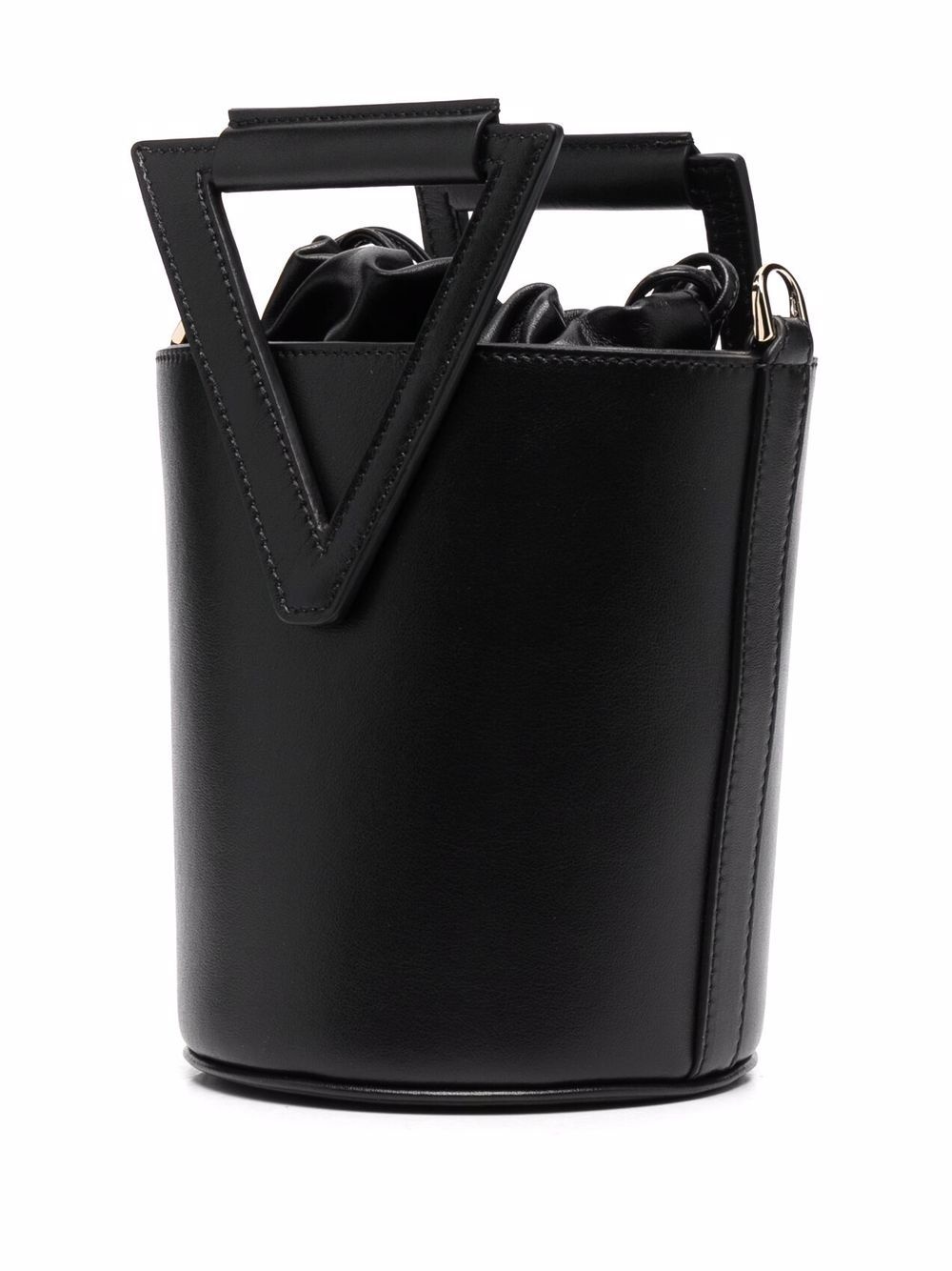logo-lettering leather bucket hat - 3