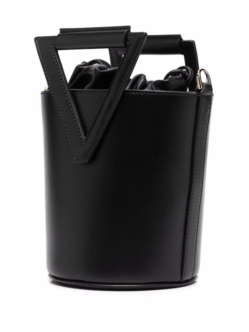 logo-lettering leather bucket hat 3