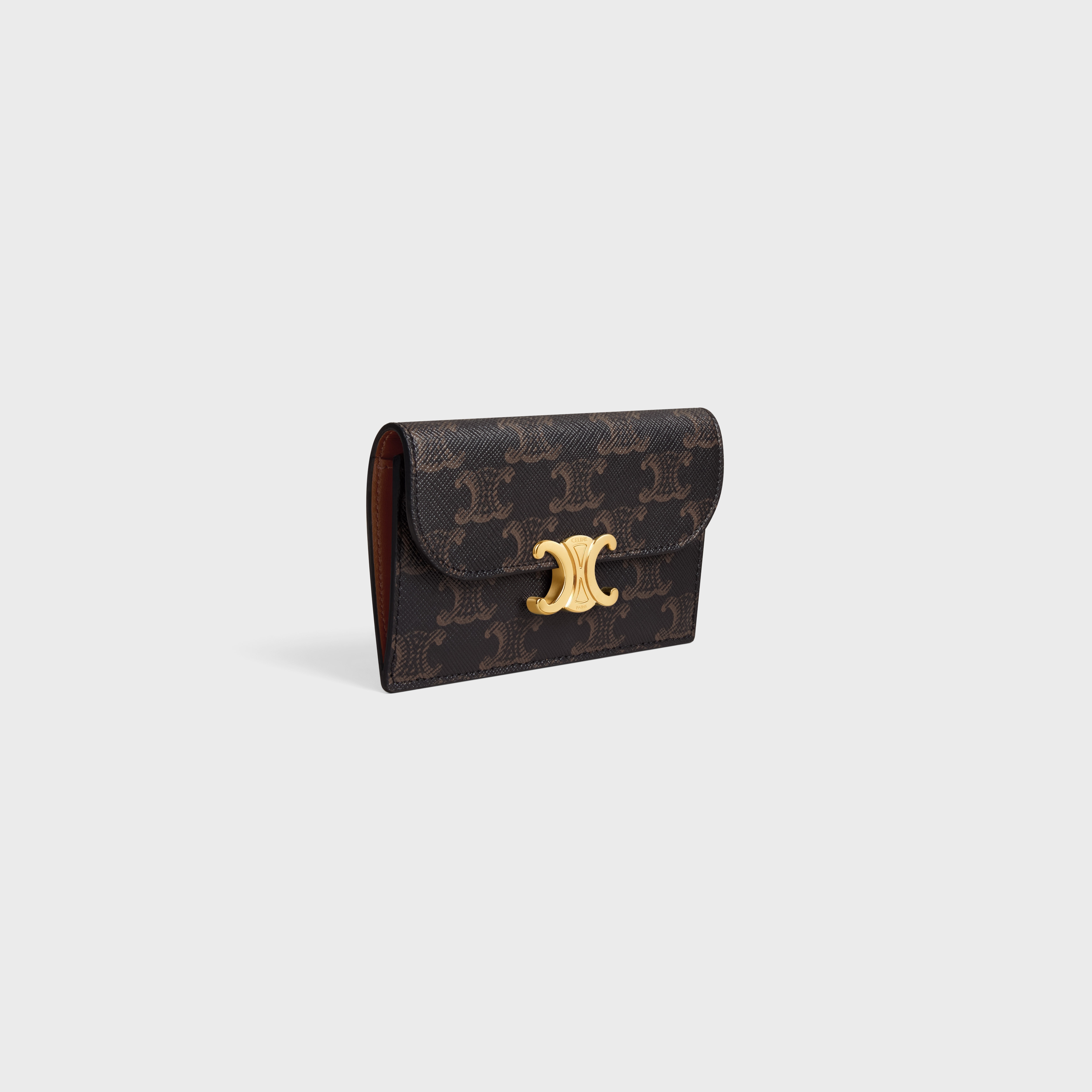 CELINE LONG CARD HOLDER WITH FLAP TRIOMPHE IN Triomphe