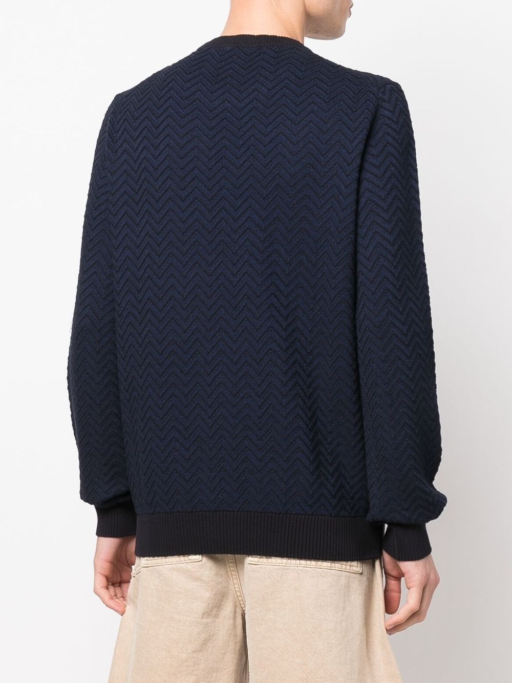 zigzag crew-neck jumper - 4