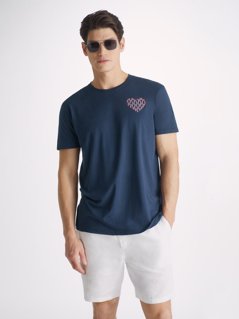 Men's T-Shirt Ripley 15 Pima Cotton Navy - 2