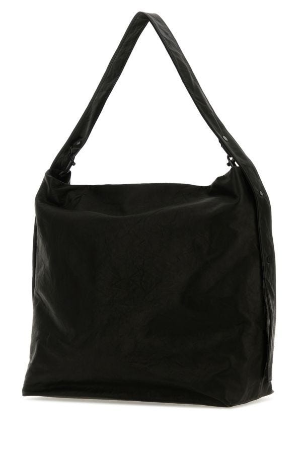 Black leather crossbody bag - 2