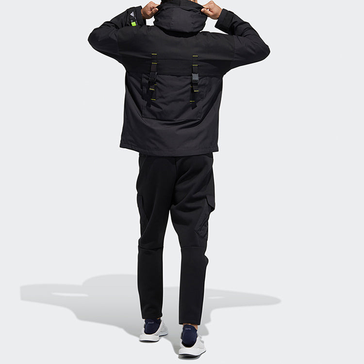 adidas Men's Woven Bagjk Hooded Jacket Black GP0988 - 3