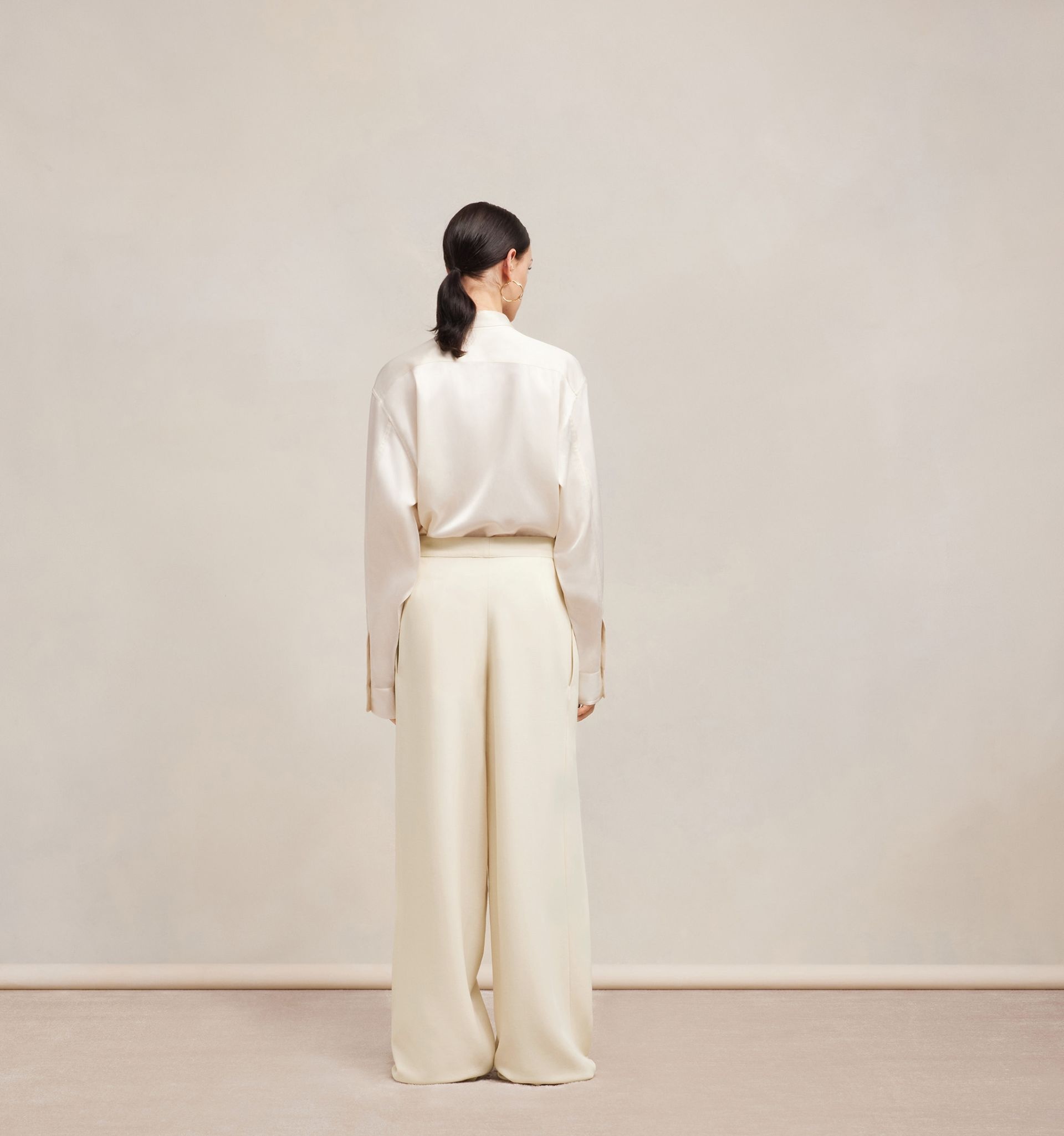 パンツ Ami Paris wide leg trousers AMI PARIS - NAVY BLUE WIDE-LEG TROUSERS – LE LABO STORE