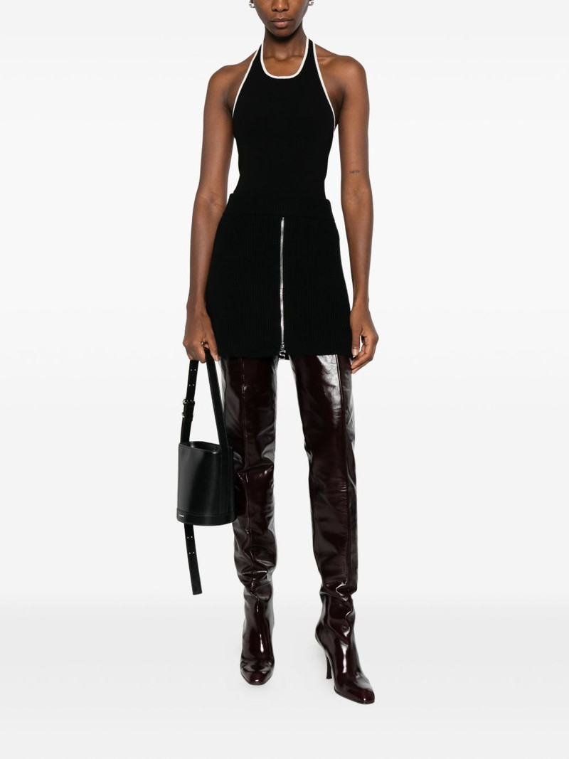 Sportmax ribbed zip-front mini skirt outlook