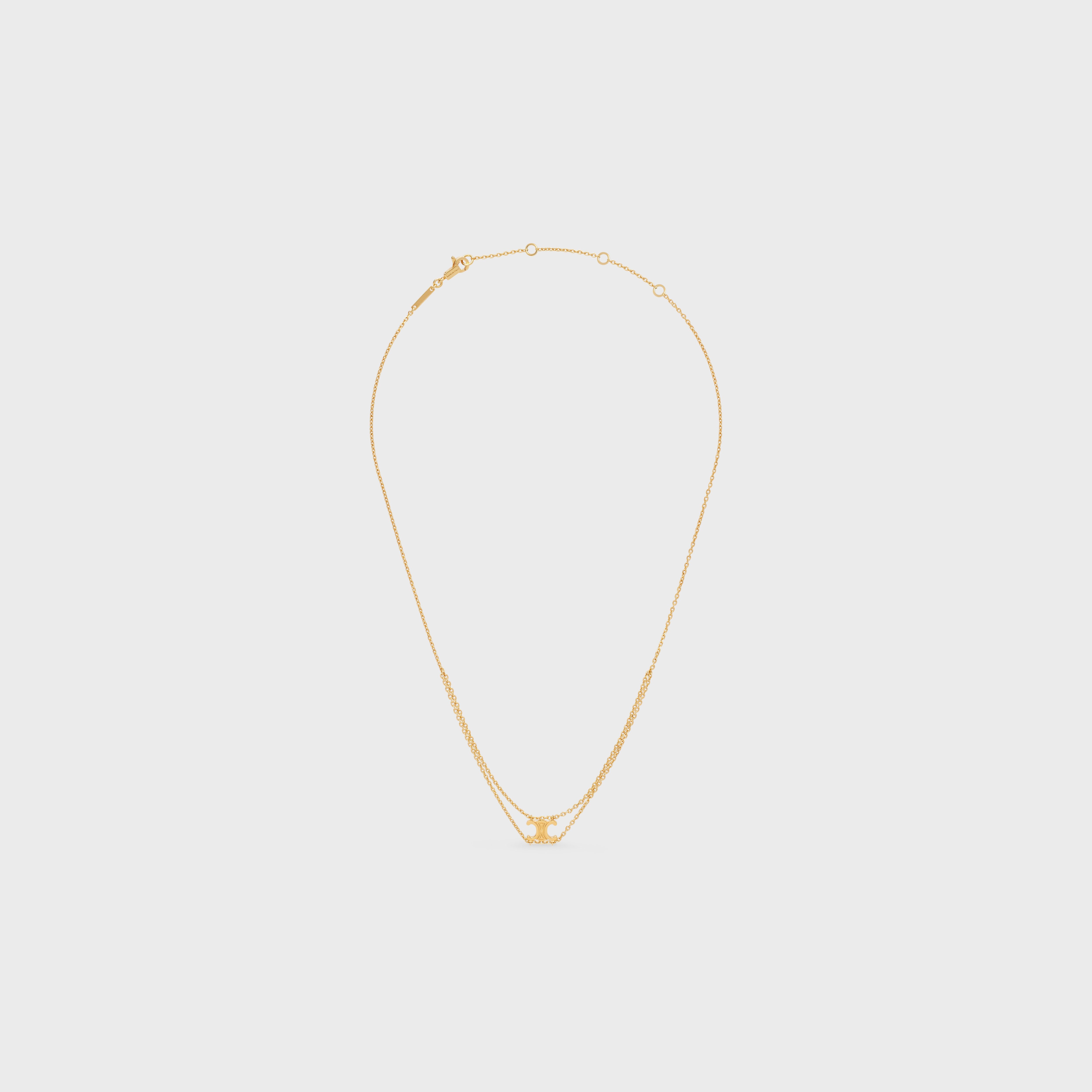 Triomphe Suspended Necklace in Brass with Gold Finish - 1