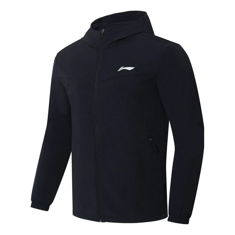Li-Ning 로고 실행 Windbreaker '블랙' AFDS365-6 - 1