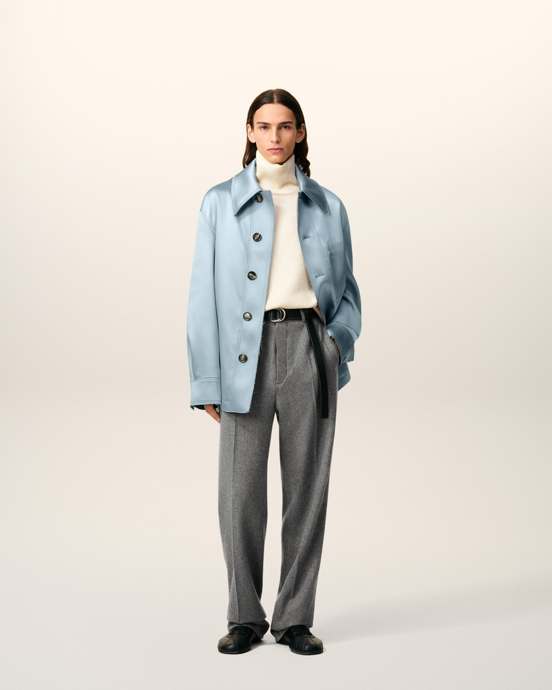 AMI Paris BLUE SATIN AMI DE COEUR BUTTONED JACKET outlook