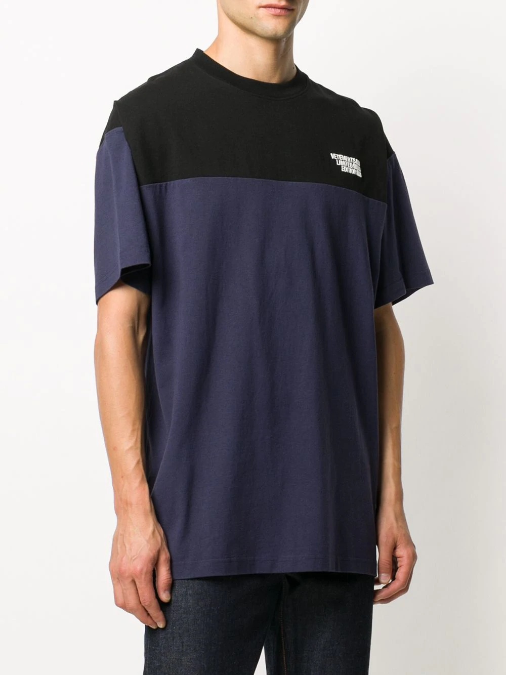 short sleeve colour-block T-shirt - 4