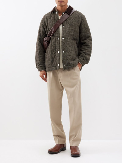 Mackintosh Teeming quilted wool-herringbone coach jacket outlook
