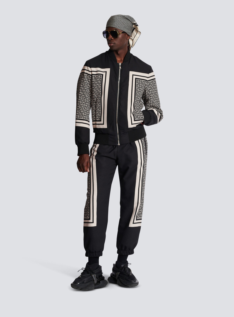 Balmain Monogrammed scarf joggers outlook