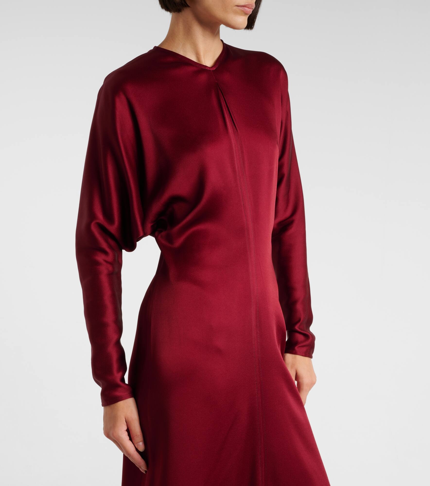 Satin crêpe maxi dress - 6