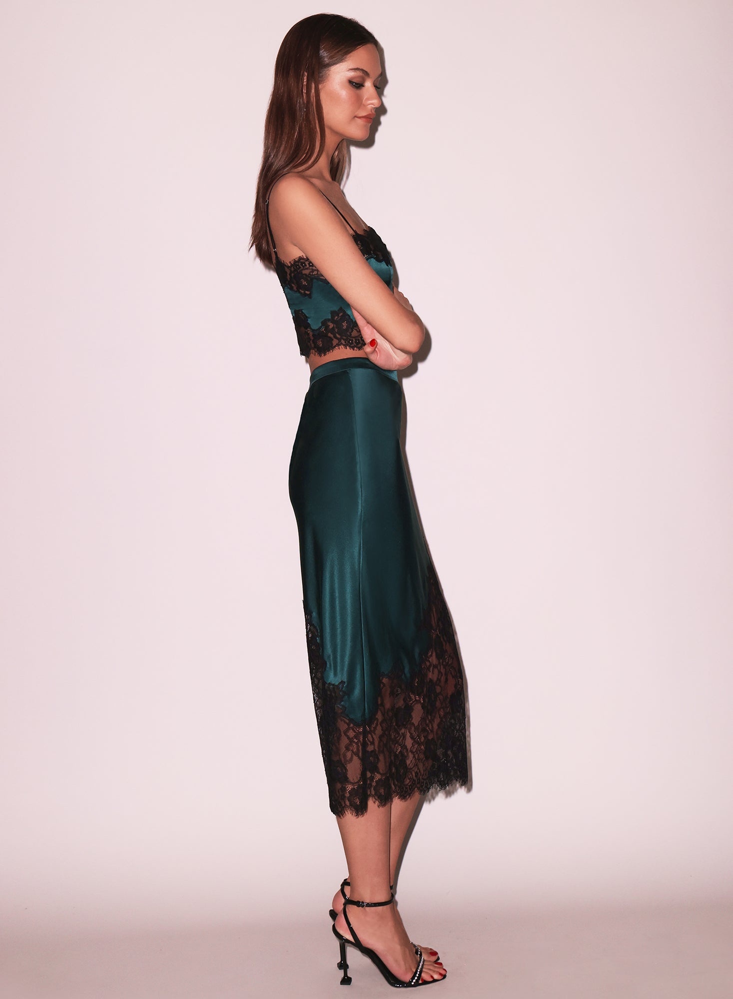 Silk & Lace Bandeau Top - 3