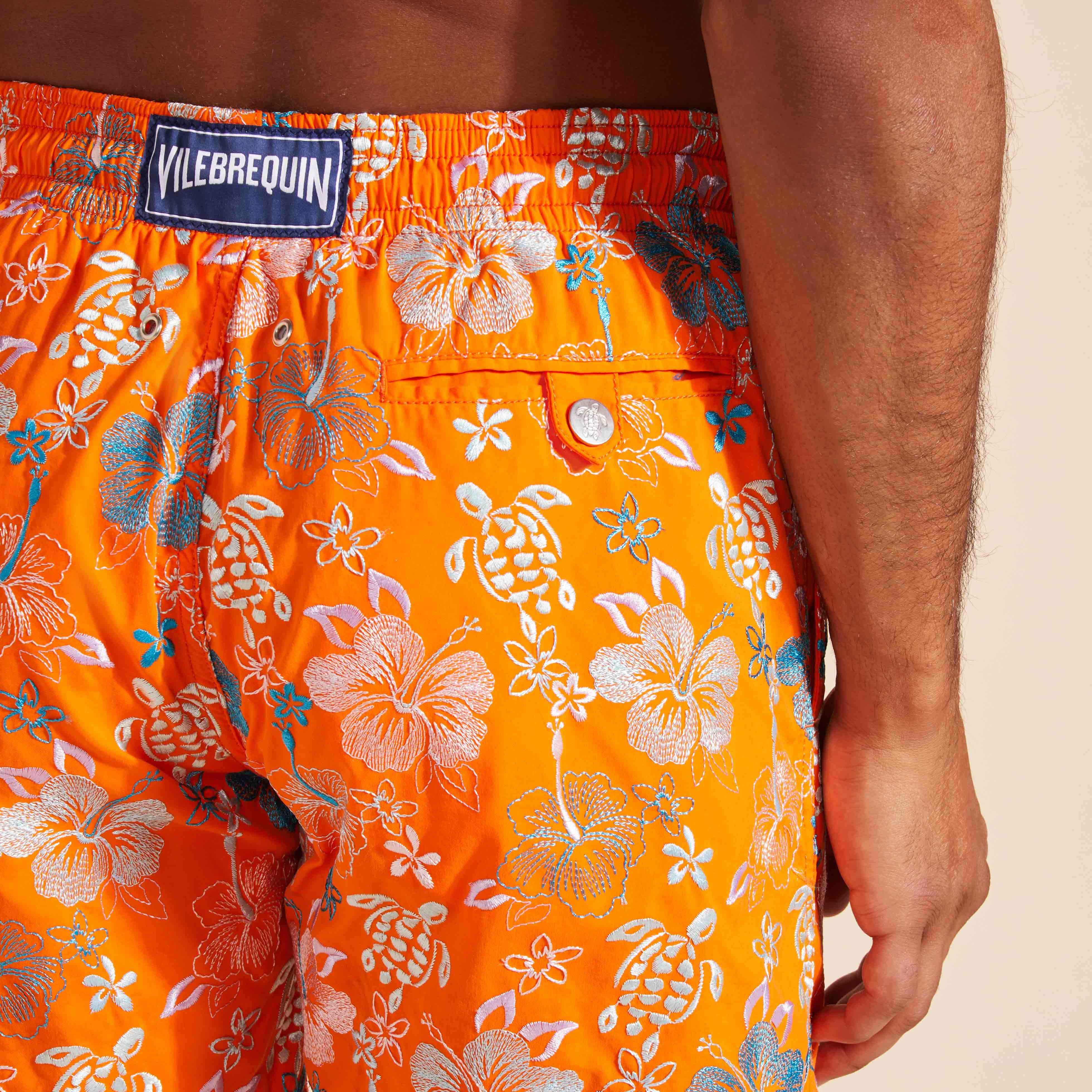 Men Swim Trunks Embroidered Tropical Turtles - Limited Edition - 6