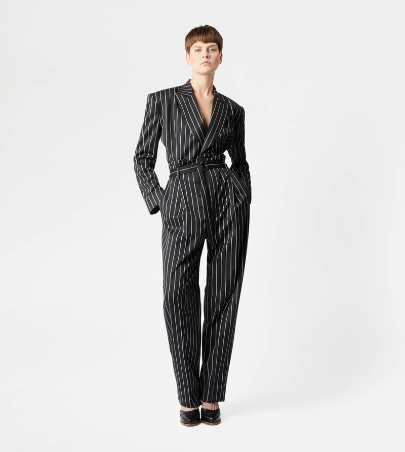 Tod's PANTS IN STRETCH WOOL WITH DARTS - WHITE, BLACK outlook