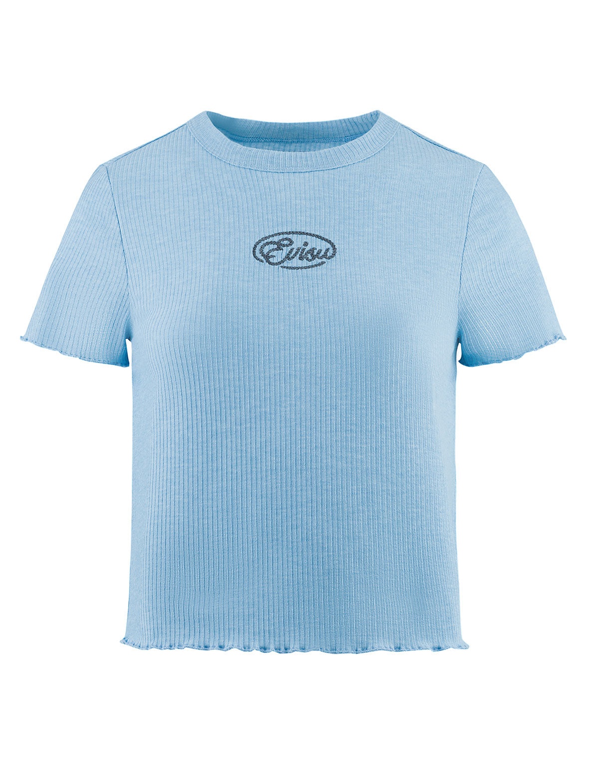 Rope Twist Logo Embroidery Fashion Fit T-shirt - 8