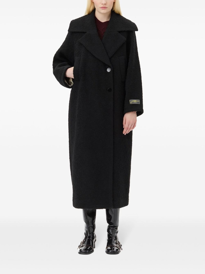 GANNI textured bouclé coat outlook