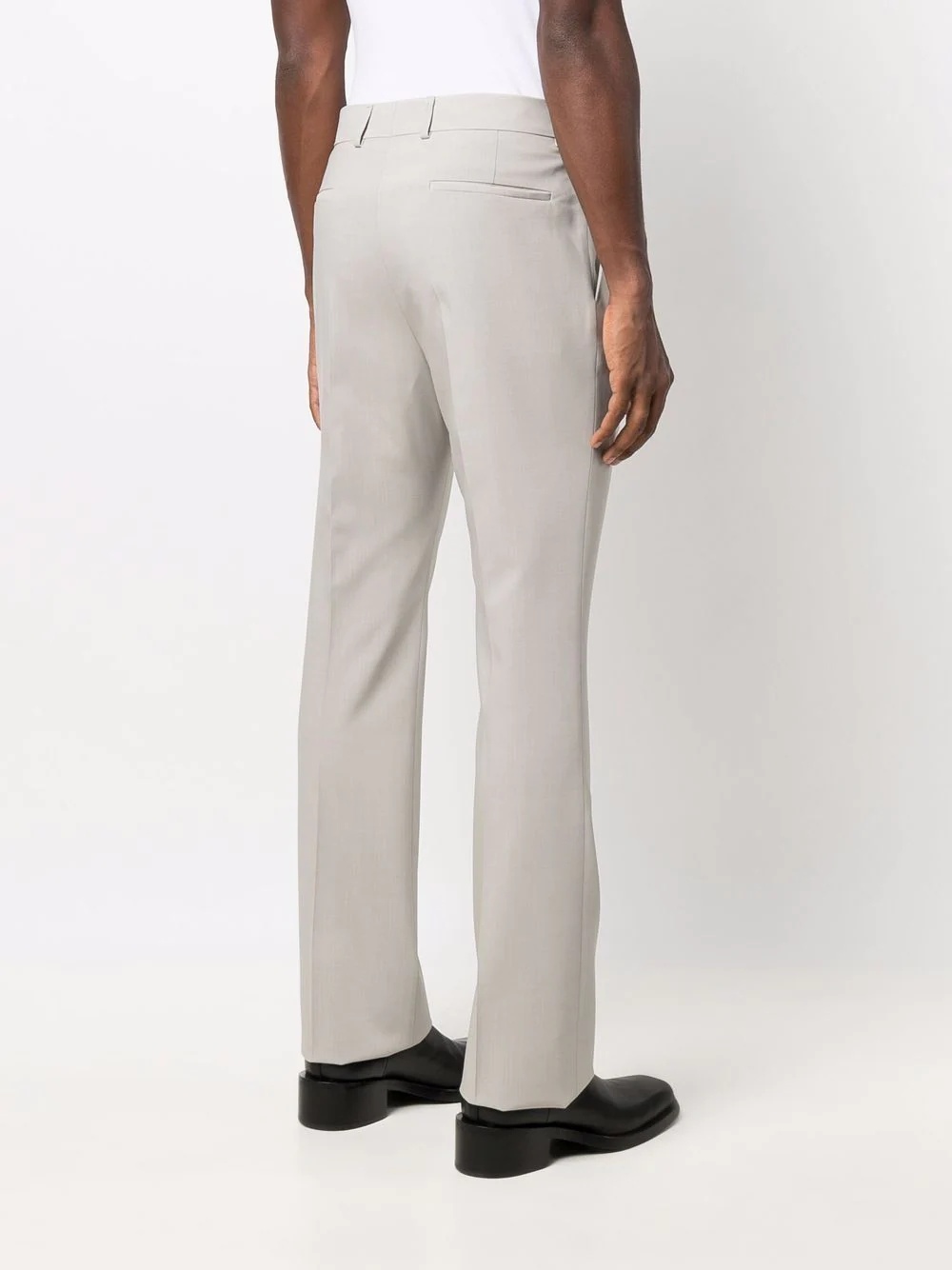 straight-leg wool-blend trousers - 4