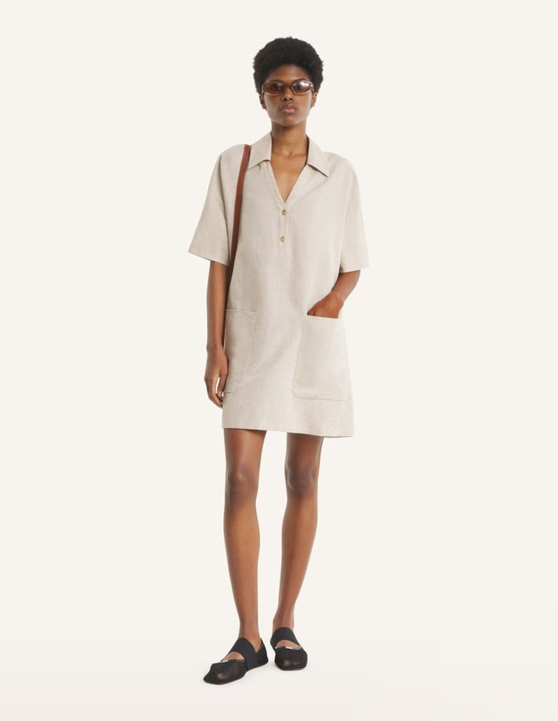 Maison Kitsuné LINEN POLO MINI DRESS outlook