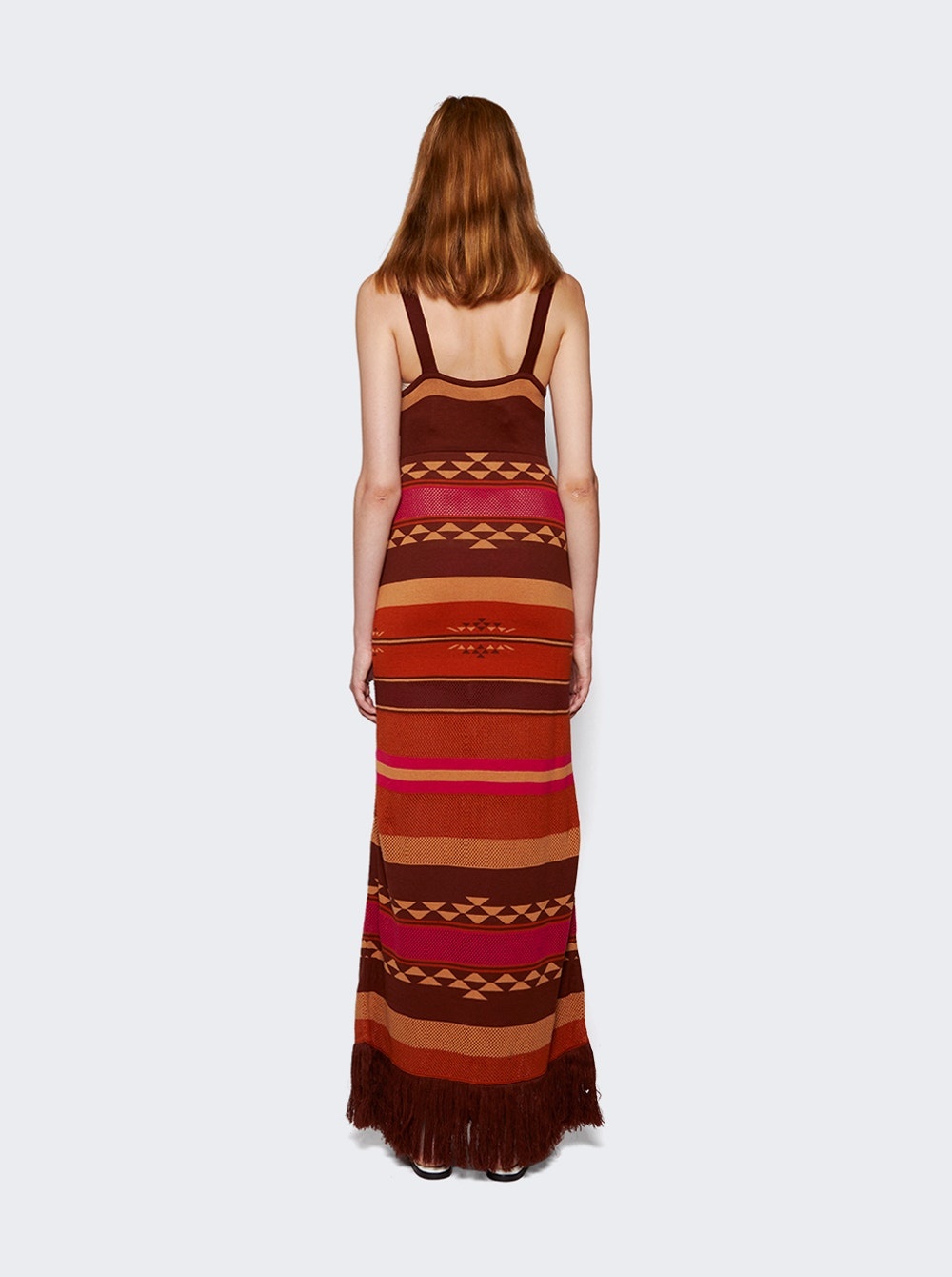 Bedouin Under the Tropics Dress Red and Orange - 5