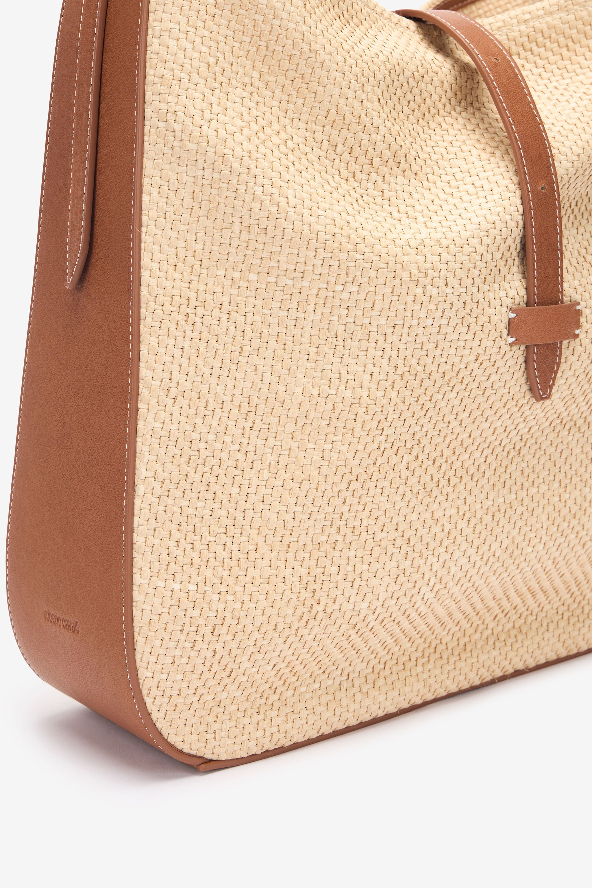 Large Raffia-Effect Shoulder Bag - 5