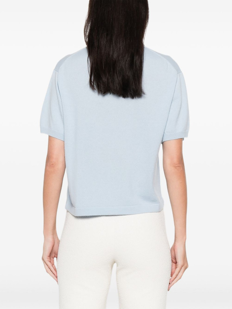 cashmere buttoned polo top 4