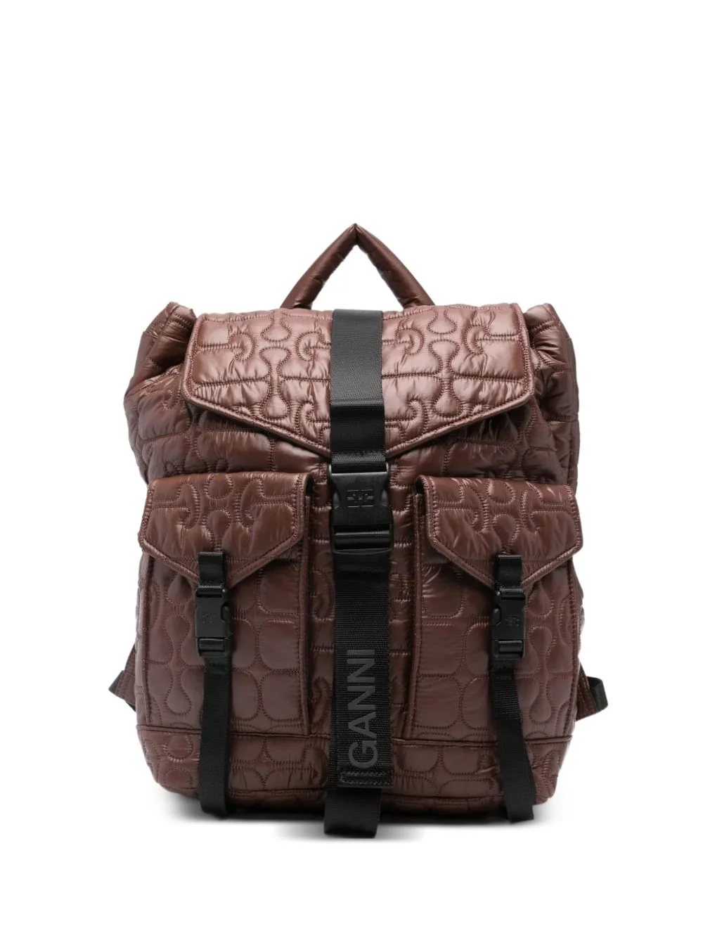 quilted-design backpack - 1