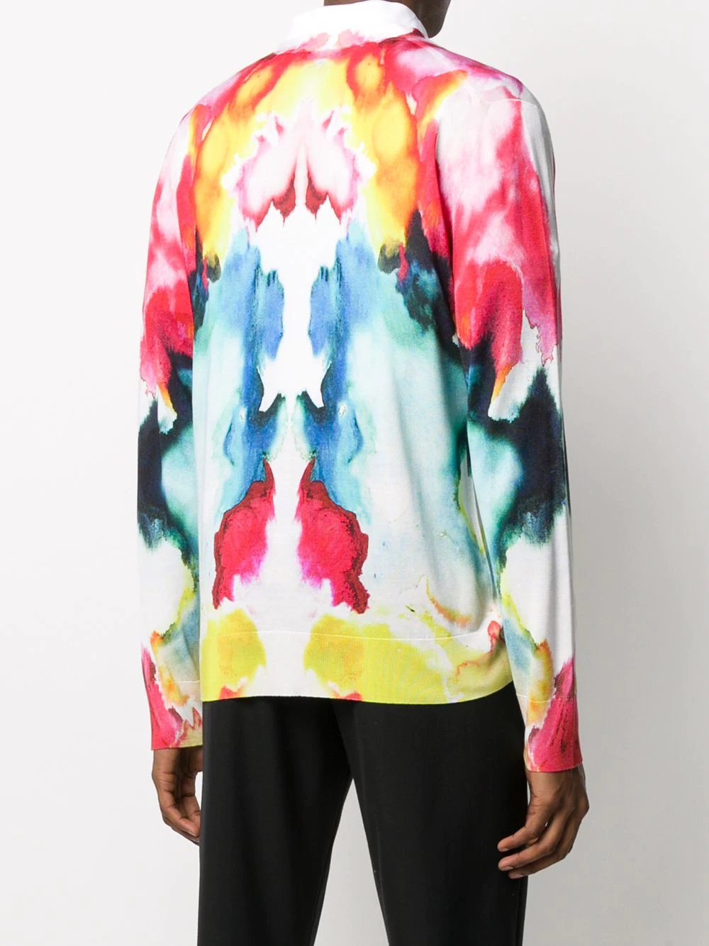 abstract print cardigan - 4