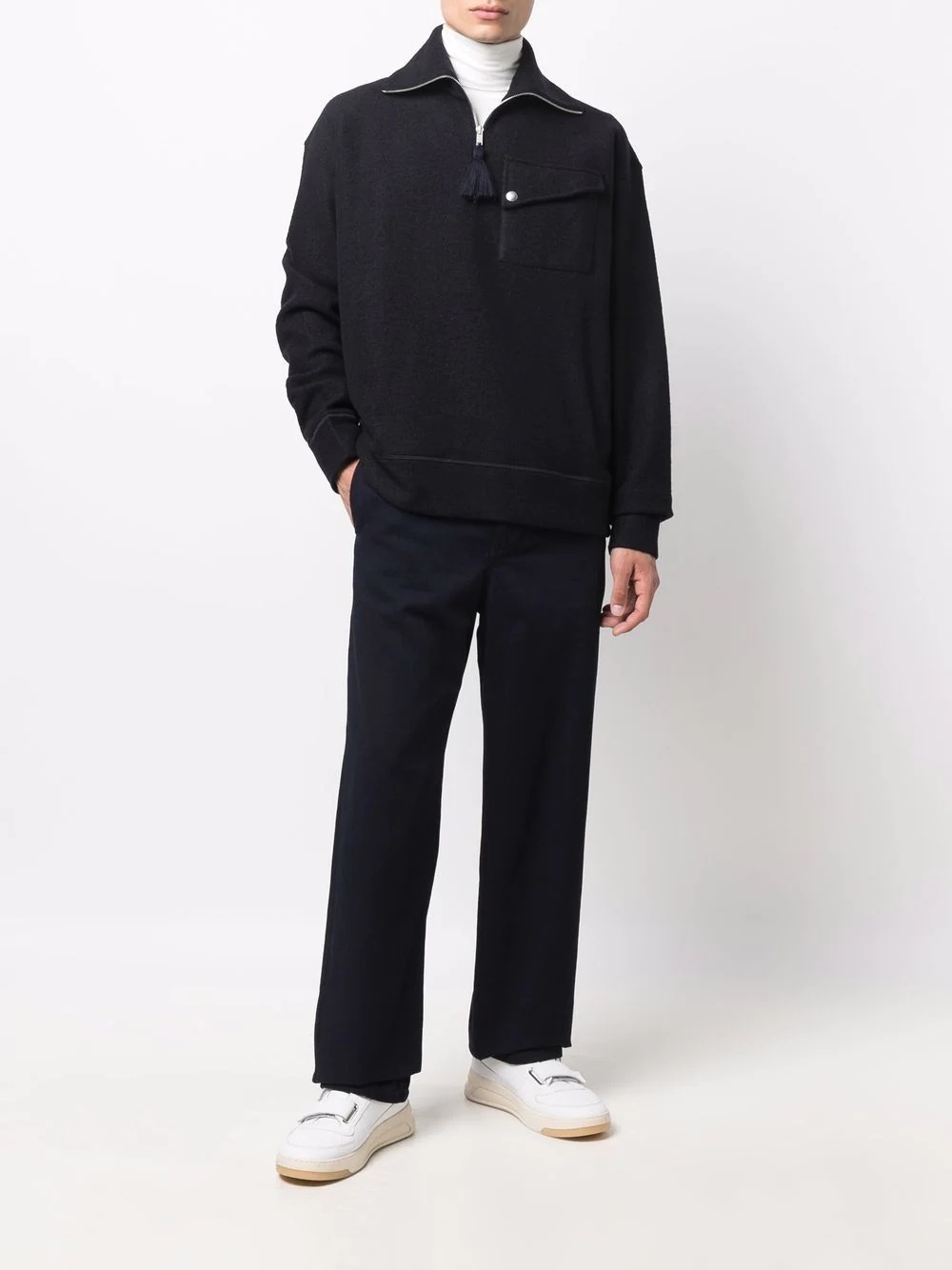 zip-fastening sweatshirt - 2