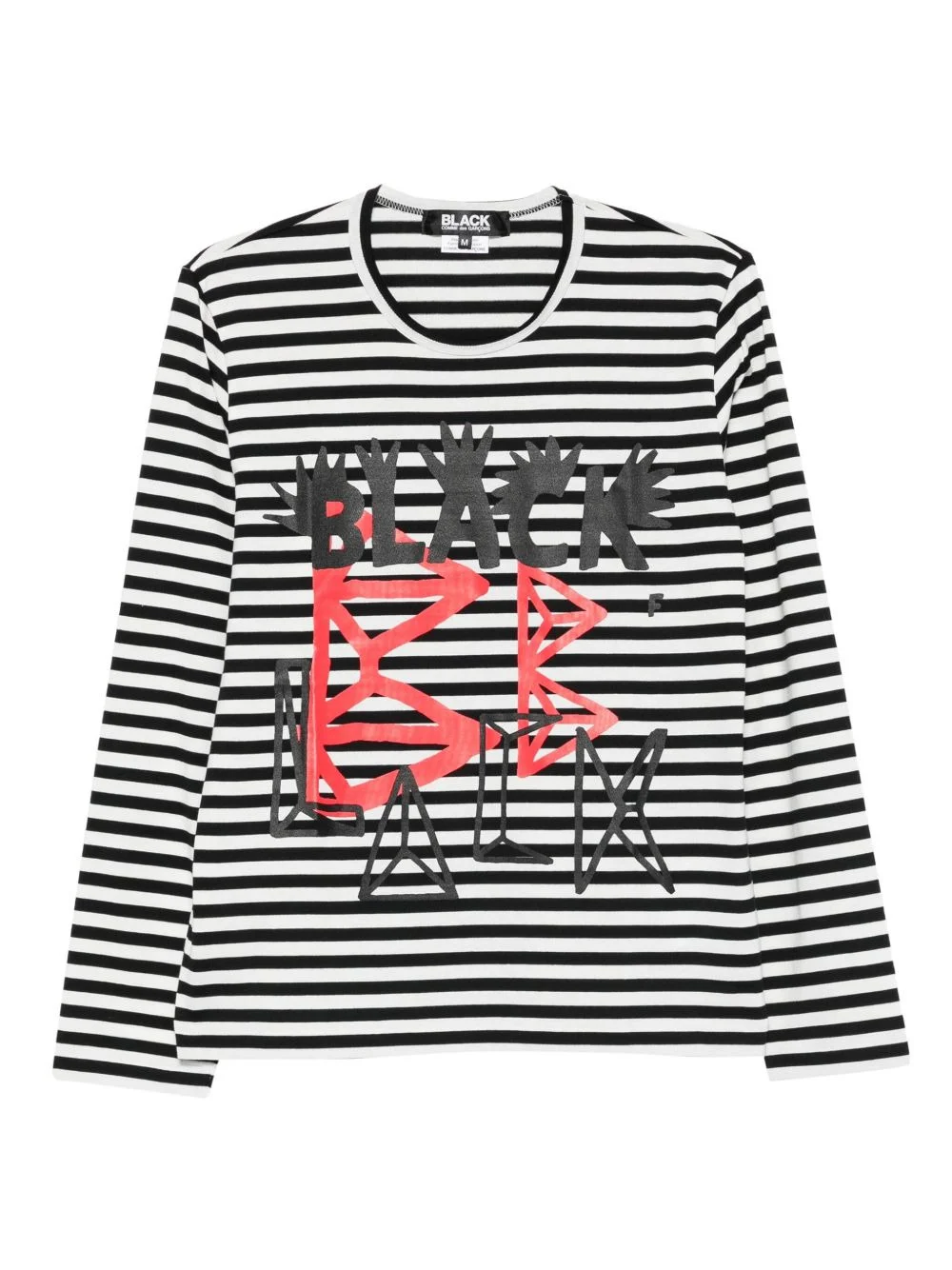 striped graphic-print T-shirt - 1