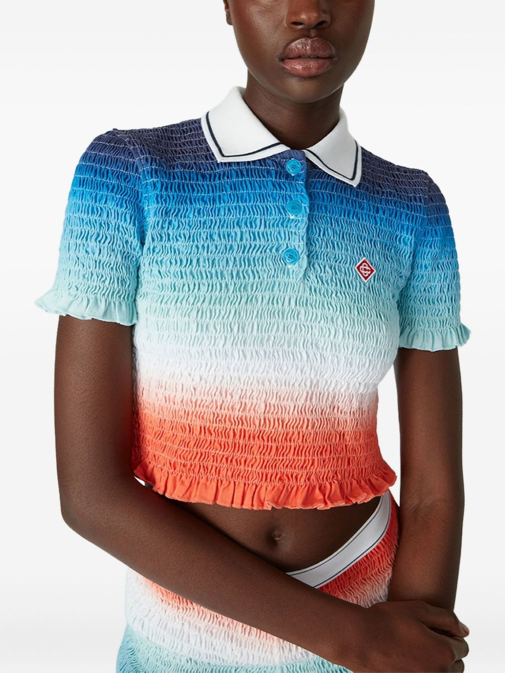 smocked polo top - 5