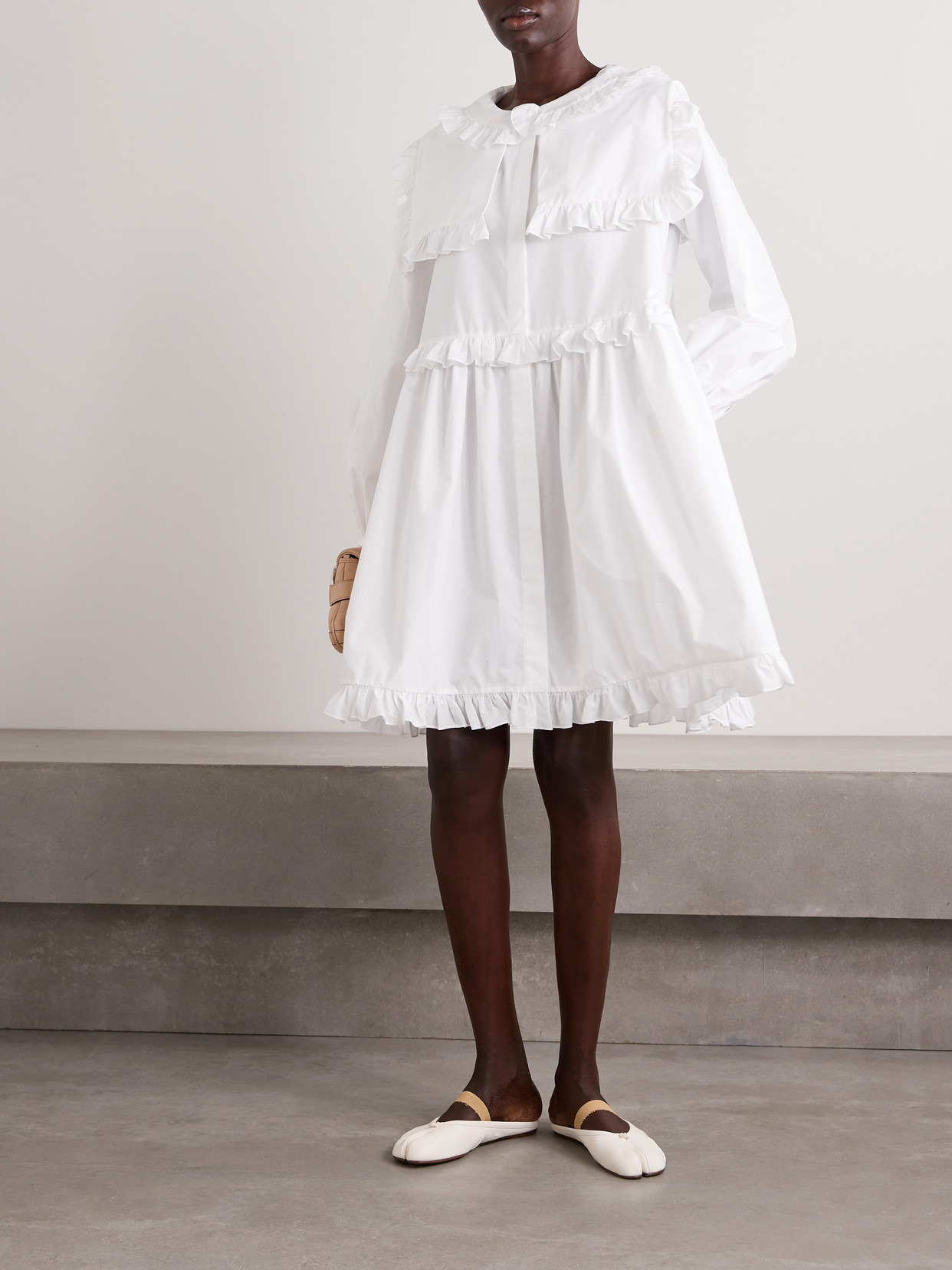 Lizzie Ruffled Cotton Mini Dress - 2