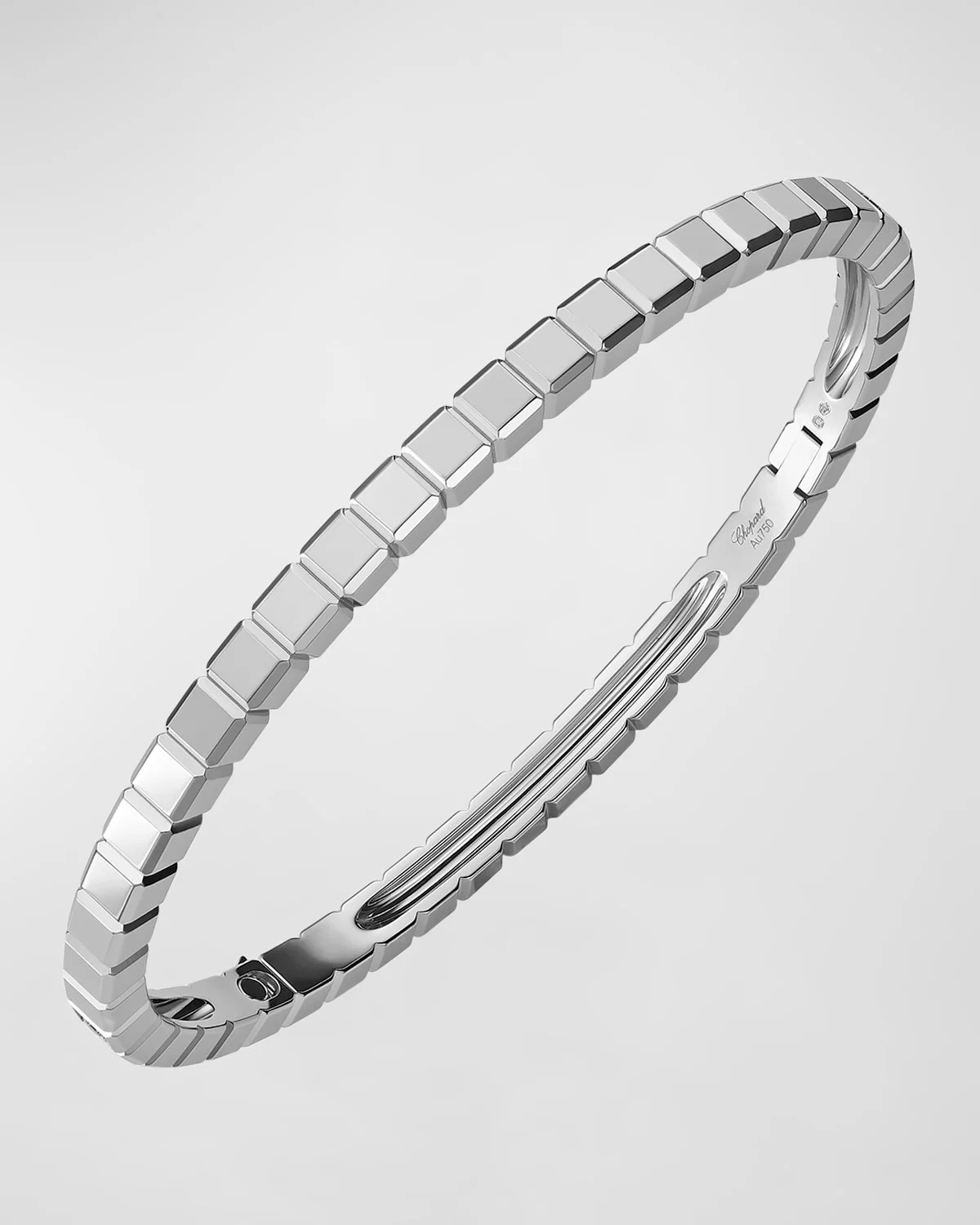 Ice Cube 18K White Gold Bangle - 1