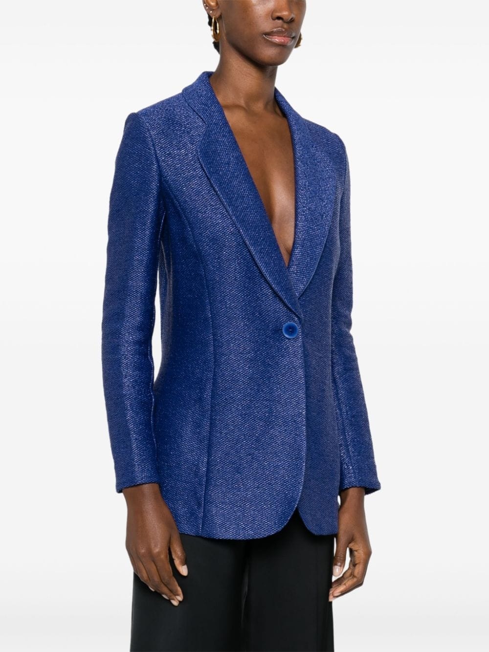 patterned-jacquard blazer - 3