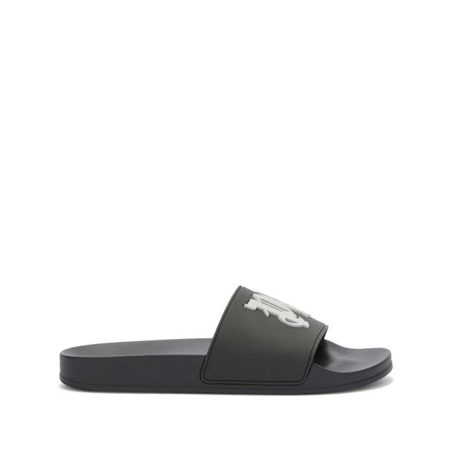 Logo print black slides Sandals - 1