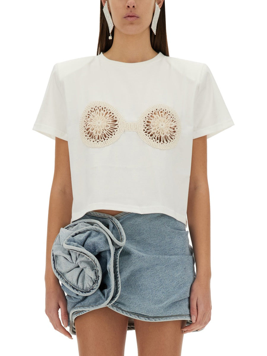 T-Shirt With Crochet Bra - 1