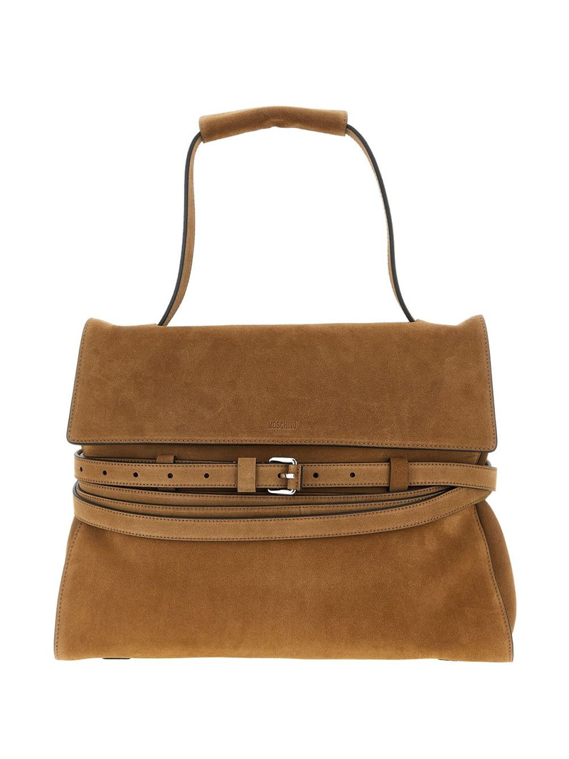 medium Tie Me belt-detail suede shoulder bag 1