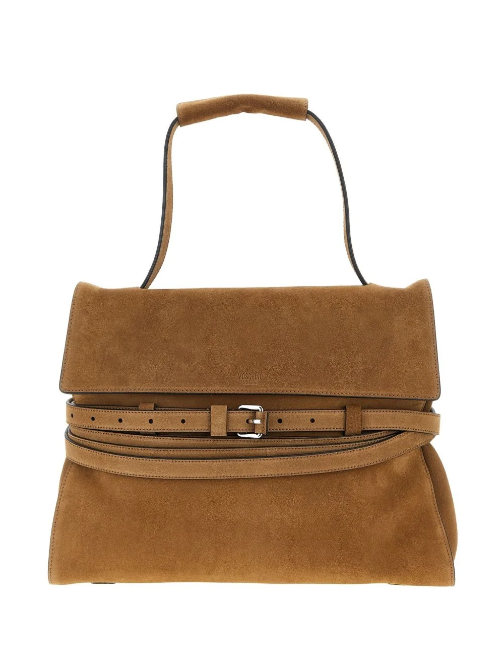 medium Tie Me belt-detail suede shoulder bag - 1