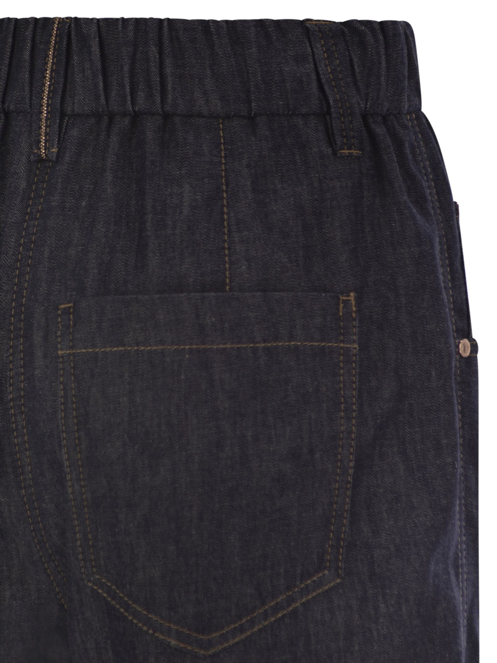 Brunello Cucinelli Women Lightweight Denim Five-Pocket Trousers - 4